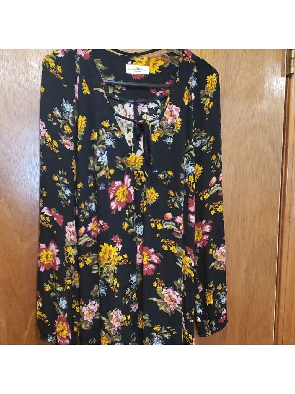 NATURAL LIFE Black Floral Midi Dress - Picture 3 of 13